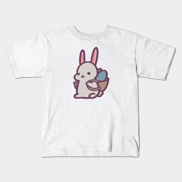 Easter Bunny's Egg Basket Kids T-Shirt by ThumboArtBumbo